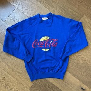 Coca Cola Vintage 1989 Crewneck Sweatshirt / Size 2 (Small) - Blue - Like New